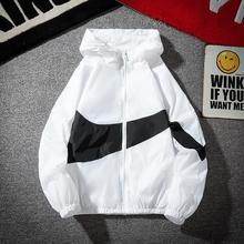 CHINA SALE-   Hooded Color Blocked Lightweight Windcheater