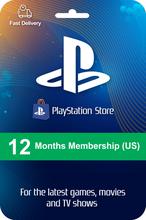 PSN Plus 1 Year Membership US