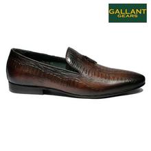 Gallant Gears Coffee Slip On Formal Leather Shoes For Men - (139-A3)