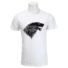 'Winter Is Coming Stark' Games of Thrones Printed T-shirt-White
