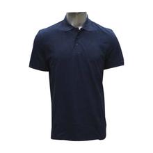 Blue Solid Short Sleeve Polo T-Shirt For Men