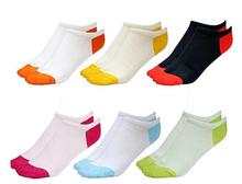 Pack of 6 Pairs of Dual Tone Loafer Socks for Ladies (2006)