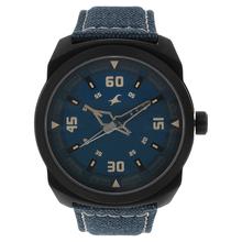 Fastrack Blue Leather Analog Watch-9463AL07