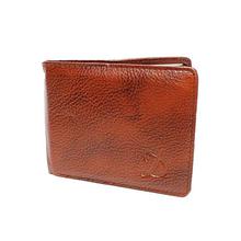 Brown Textured Wallet For Men