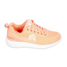 Light Weight Knitted Neon Orange Sports Shoe - (6122)