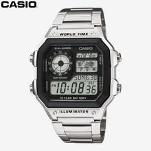 Casio Silver Digital Watch For Men-AE-1200WHD-1AVDF