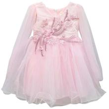 Pink Pearl Embroidered Frock For Girls