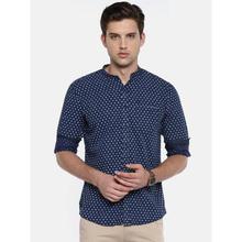 Solly Jeans Co. Men Blue Custom Regular Fit Printed Casual Shirt