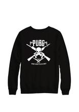 PUBG Gun Skull  Gun Cross Black Printed Sweatshirt