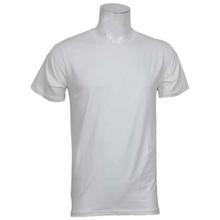 White V-Neck Lycra T-Shirt For Men