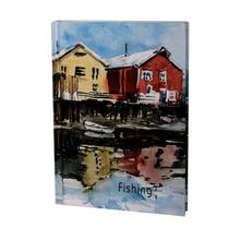 Blue 'Fishing' Printed Notebook