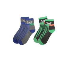 Combo Of 2 Pair Printed Socks For Kids -Grey