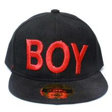 Black Boy Embroidered Snapback Cap For Men