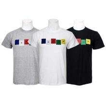 Pack Of 3 Round Neck 100% Cotton T-Shirt For Men-Grey/White/Black