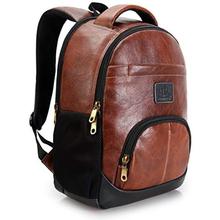 The Clownfish Leatherette 25 Ltr Brown Laptop Backpack