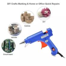 Mini Hot Glue Gun With 40 Pieces Melt Glue Sticks-Blue