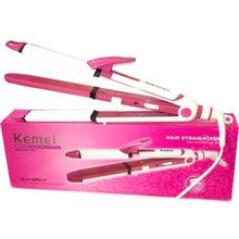 Kemei 3 in 1 Hair Straightener + Wave + Curler