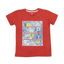 Orange Wan Der Lu St. Club Printed Cotton T-Shirt For Boys - (GC CREW 69)