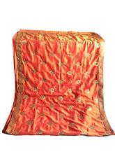 Weaving Designs Orange Art Silk Occasion Wear Sari