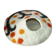 White Round Felt Cat Home