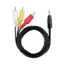 1.5m AV A/V Audio Video TV-Out Cable Cord Lead 3 Rca Male Plug Composite Audio Video Cable Adapter