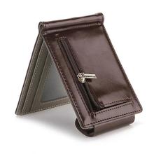 CUIKCA Slim Leather Wallet Coin Bag Money Clip Card Cases
