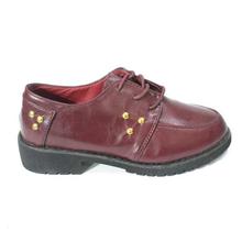 Maroon Synthetic Studded Lace-Up Boots For Women - 1225