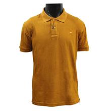 Turmeric Yellow Solid Short Sleeve Polo T-Shirt For Men