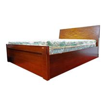 Sunrise Furniture Seesau Wood Cranes Queen Size Bed With 2 Side Table - Walnut