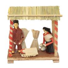 Multicolored Newar Nativity Showpiece