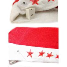 Christmas hat light red twinkling stars decoration 1 Pcs