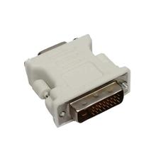 DVI 24+1 DVI-I Dual Link Male to VGA DB15 Female Converter Adapter - White