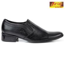 Fitrite Black Leather Pointed Toe Formal Slip-On Shoes For Men (5851)