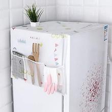 Refrigerator Dust Cover With Pocket Storage Bag Washing Machine Storage Organizer Bags Hanging Bag