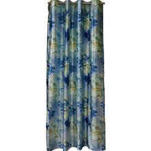 Digital Print Curtains With Blue Lily Patterns
