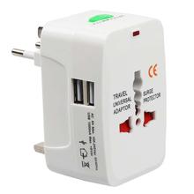 International Plug Adapter 2 USB Port World Travel AC Power Charger