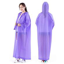 Portable EVA Raincoat Fashion Hooded Clear Thicken Rain Coat