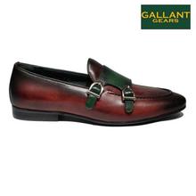 Gallant Gears Brown Monk Strap Formal Leather Shoes For Men - (MJDP30-17)