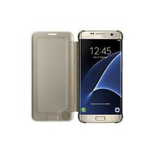 Samsung Galaxy S7 edge Case S-View Clear Flip Cover - Gold