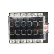 JZ5501 Jiazhan Car 12 Way Air Condition Fuse Box 12 Road Auto Circuit Protect Fuse Block Holder Clear Cover