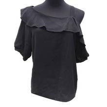 Womens One Side Cut Shoulder Tops - Black