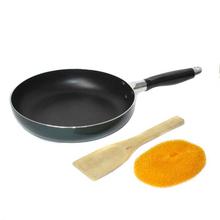 Green/Black Aluminum Non-Stick Fry Pan (22cm) With Free Spatula And Scrubber