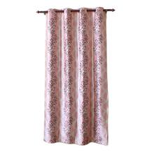 Floral Printed Cotton Fabric Window/Door Curtain - (Light Pink/Light Brown)