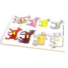 Kconnecting kids Domestic Animals Learning Tray Puzzle with Knob for kids