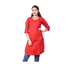 Maroon Ethnic Linen Kurthi (BC735)