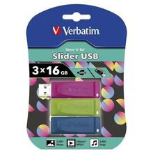Verbatim Slider USB 3 Pcs * 16GB
