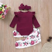 Wisefin Floral Baby Girl Clothes Long Sleeve Autumn Winter Newborn