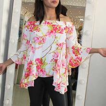 Off-Sholder Floral Tops for Ladies