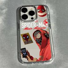 Spider-Man Couples Phone Case Compatible for IPhone 15 14 13 11 12 Pro Max 7Plus 8Plus 6 15 6S 8 7 Plus XR XS Max SE 2020 X MARVEL Cover