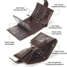 MISFITS Vintage Men Wallet Genuine Leather Short Wallets